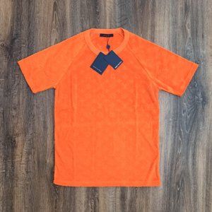 LV MONOGRAM TOWELING FABRIC CASUAL T-SHIRT , NWT